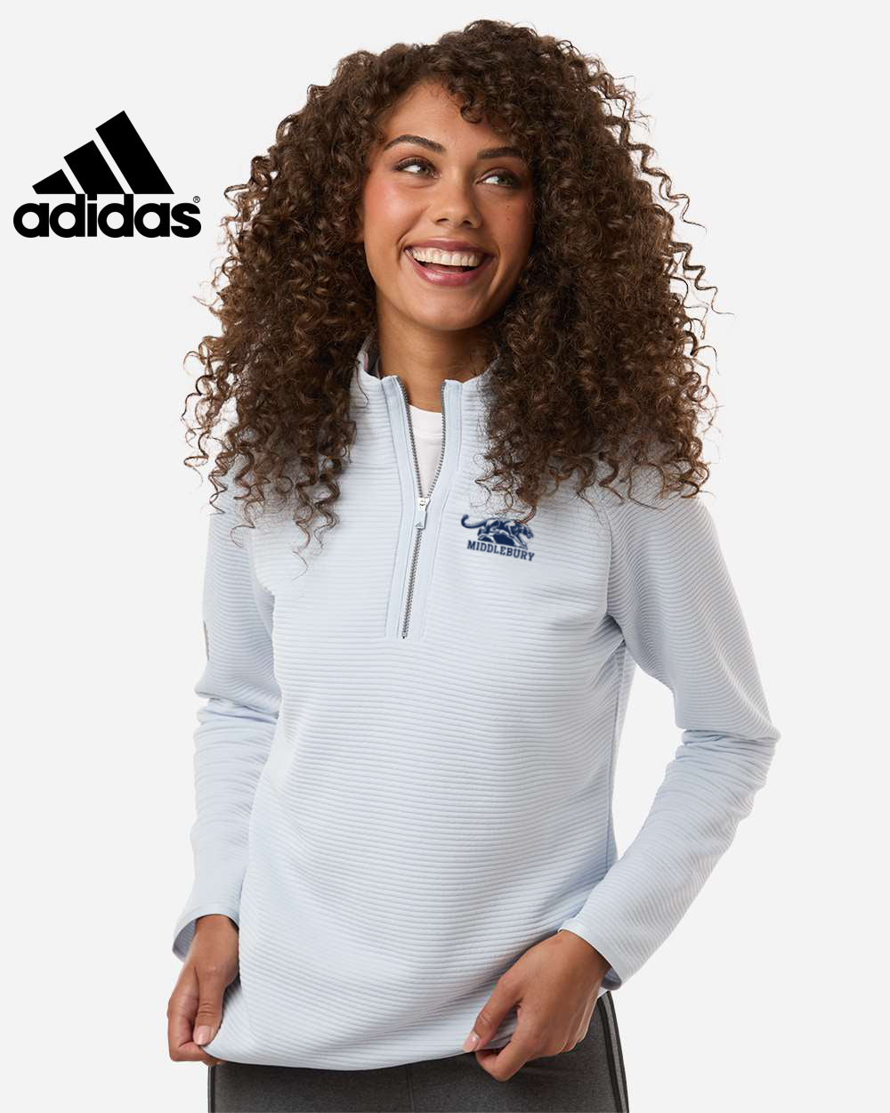 Ayu。 ADIDAS Women's Spacer 1/4 Zip (Halo Blue) – The Middlebury Shop