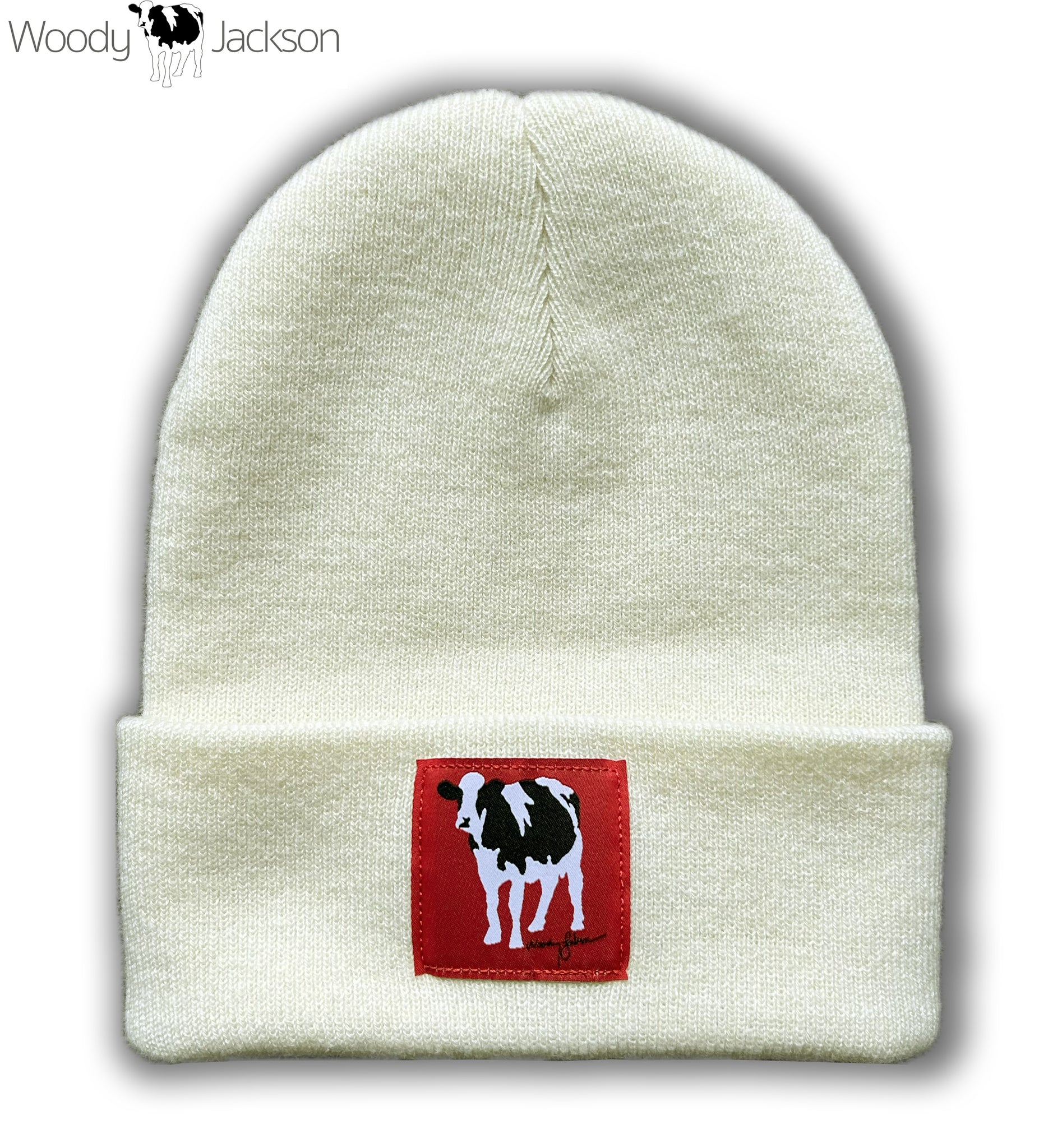Rubin Cow Knit Beanie (Heather Cream)