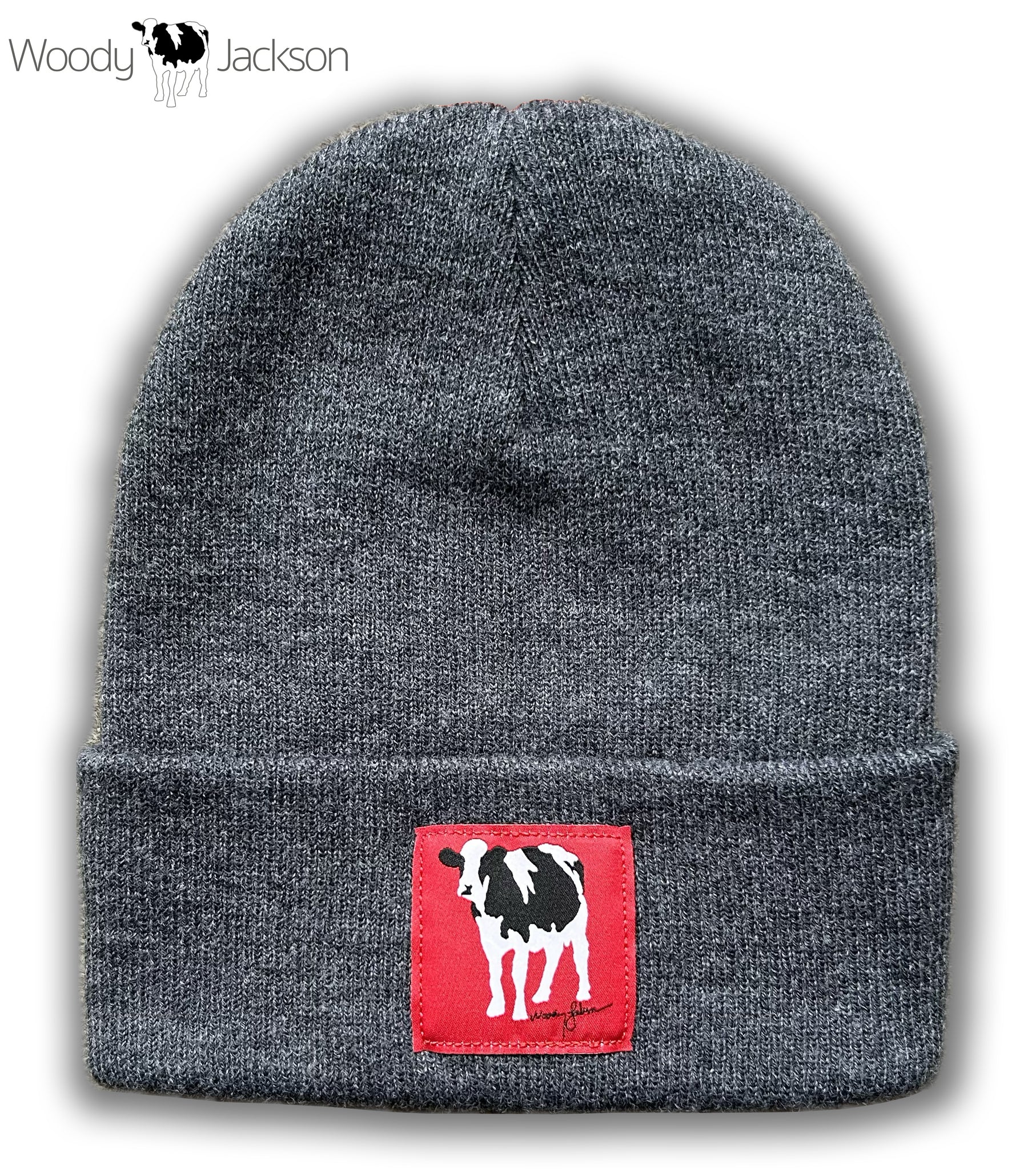 Rubin Cow Knit Beanie (Heather Black)