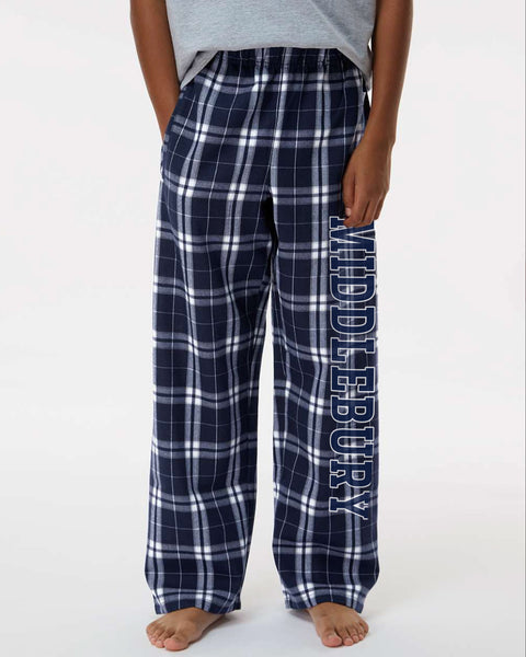 Youth Middlebury Flannel Pant (Navy/Silver)