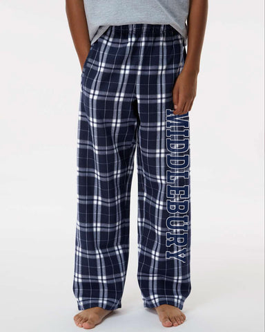 Youth Middlebury Flannel Pant (Navy/Silver)