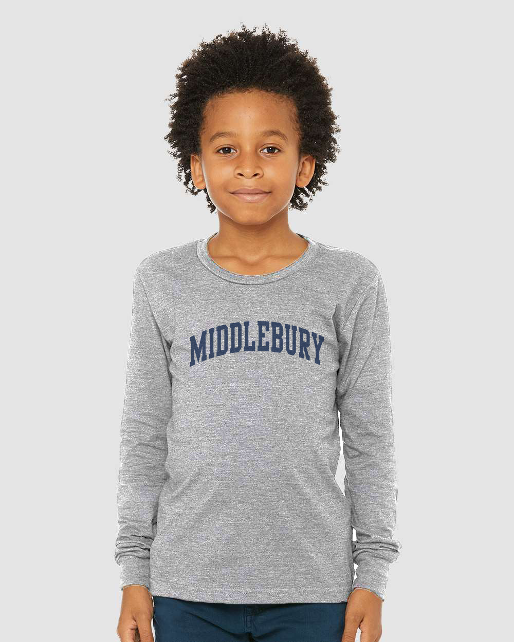 Middlebury Youth Long Sleeved T-Shirt (Grey-BC)
