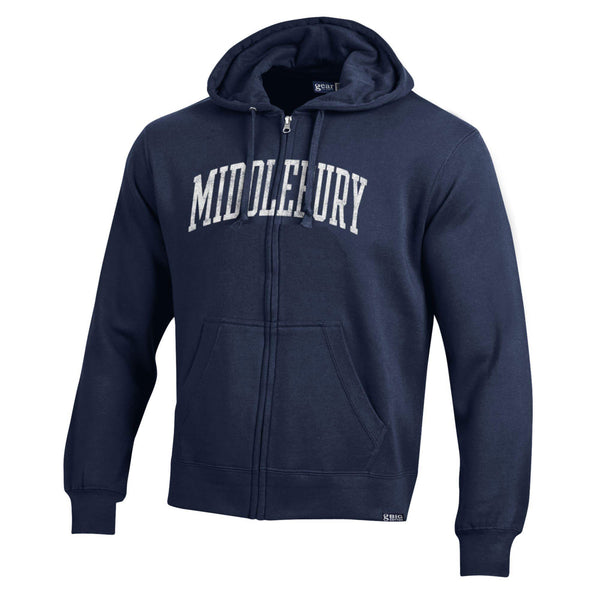 Middlebury "Big Cotton" Zip Hooded Sweatshirt (Navy)