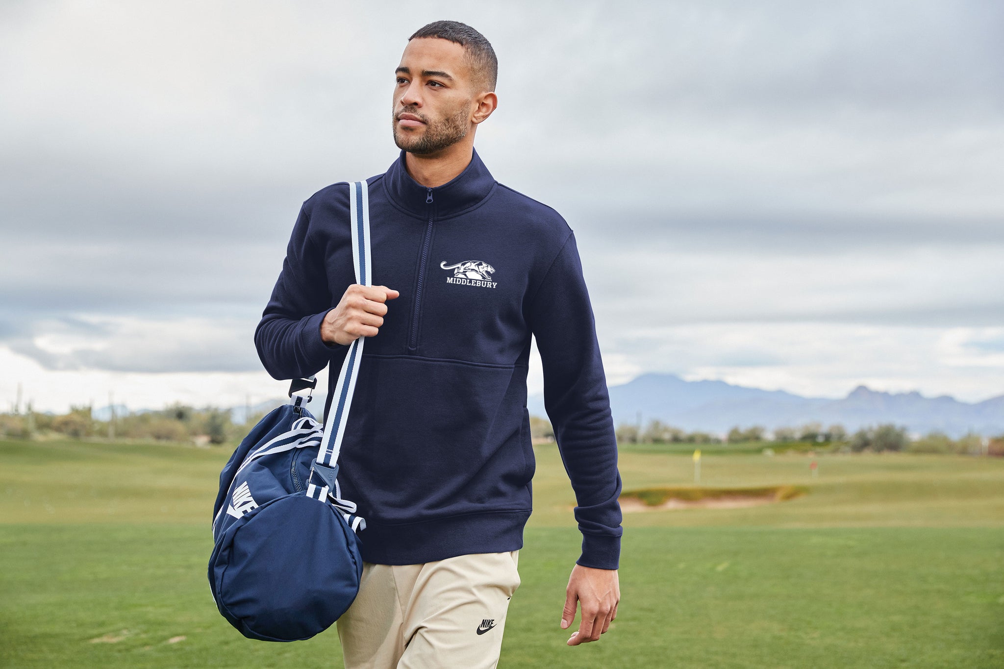 Nike Club Fleece 1/2 Zip (Navy) – The Middlebury Shop