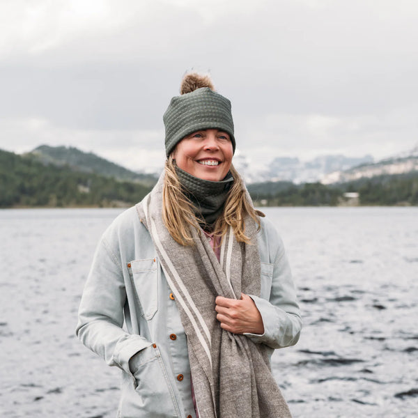 Chateau Fleece-Lined Pom Hat - Thyme