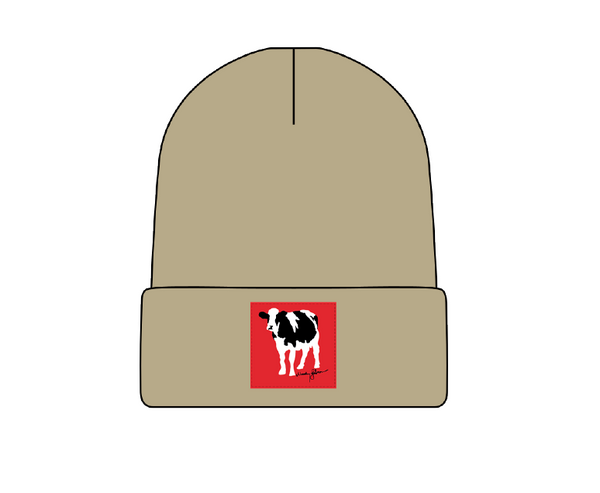 Rubin Cow Knit Beanie (Khaki)