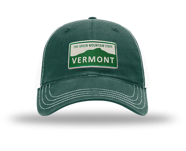 Vermont Green Mountains Hat (Dk Green/White)