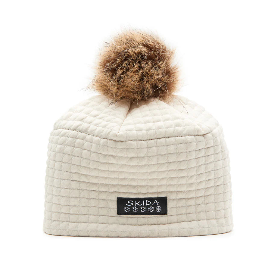 Chateau Fleece-Lined Pom Hat - Ecru