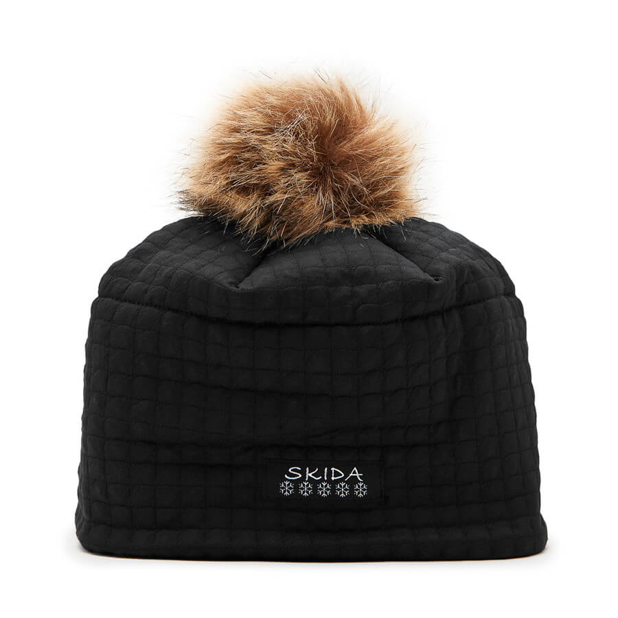 Chateau Fleece-Lined Pom Hat - Onyx
