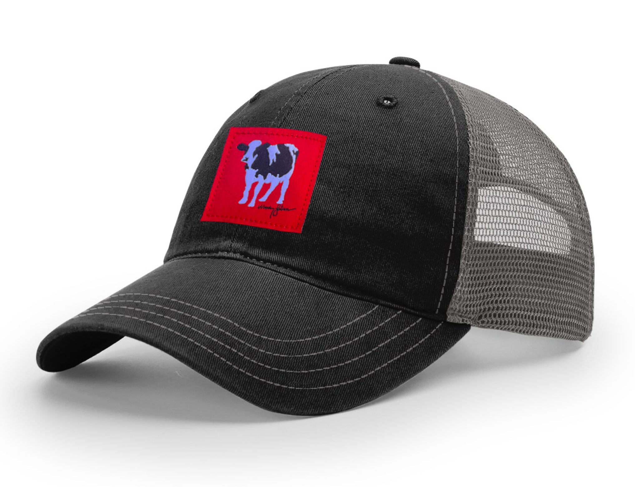 Rubin Cow Trucker Hat (Black/Charcoal)