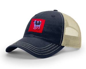 Rubin Cow Trucker Hat (Navy/Khaki)