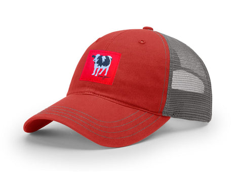 Rubin Cow Trucker Hat (Red/Charcoal)