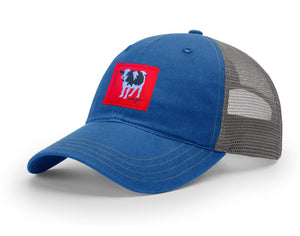 Rubin Cow Trucker Hat (Royal/Charcoal)