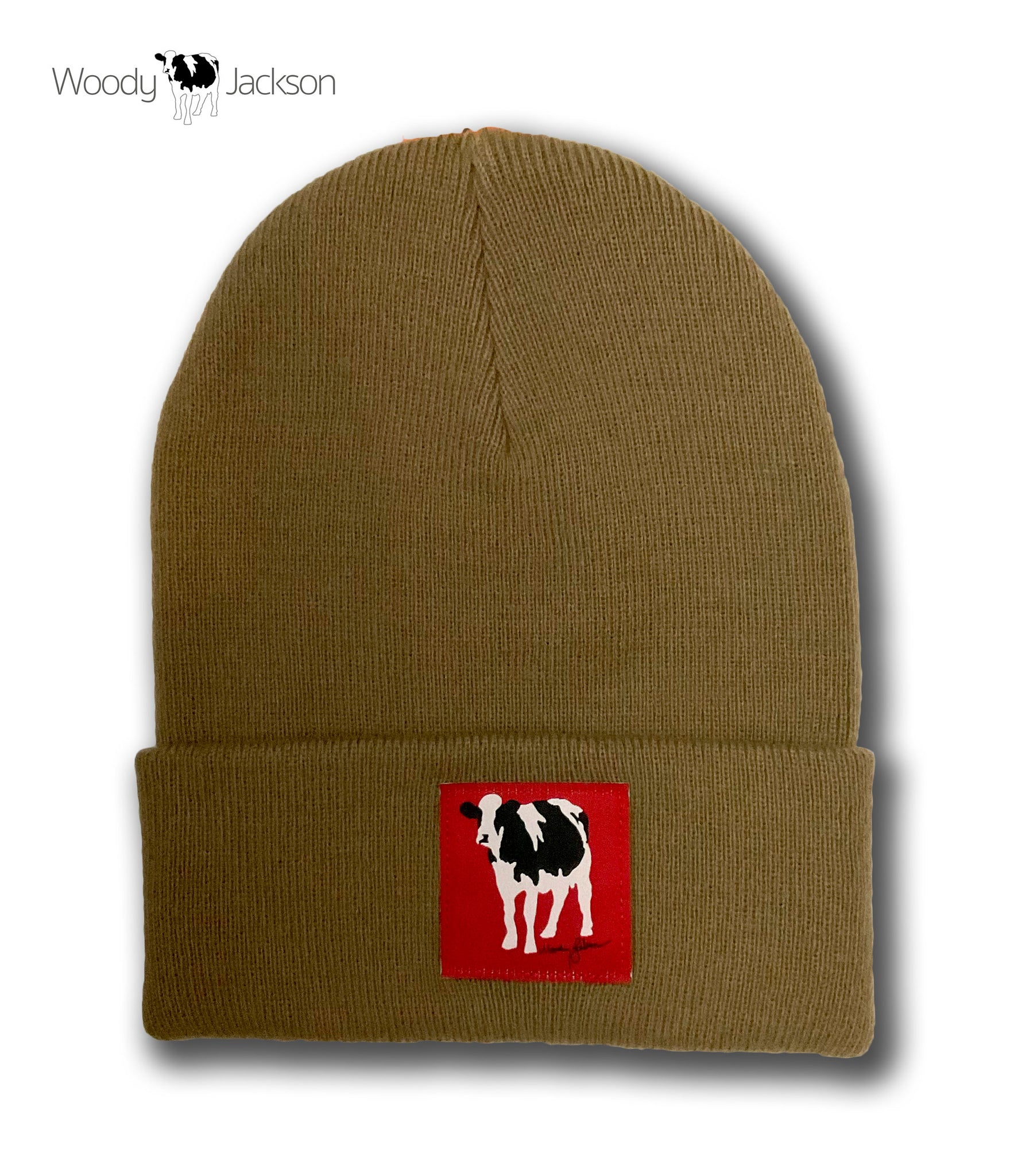 Rubin Cow Knit Beanie (Khaki)