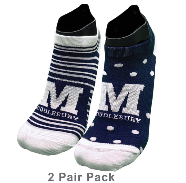 Middlebury Dot/Stripe Socks 2-Pack