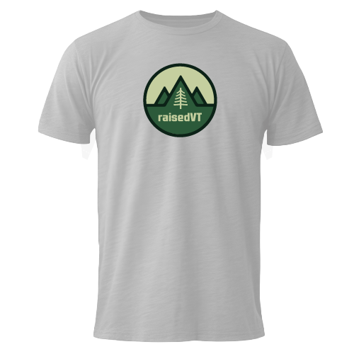 raisedVT Vermont State Badge Men's T-Shirt (Grey)