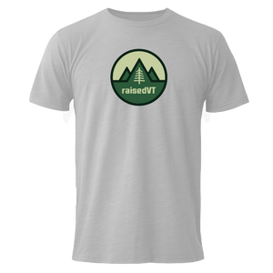 raisedVT Vermont State Badge Men's T-Shirt (Grey)