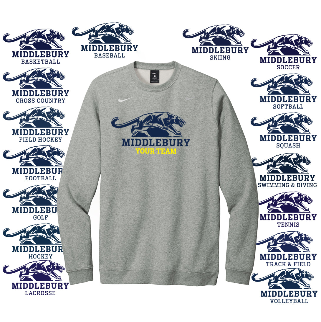 Nike Middlebury Panther Team Crew (grey)