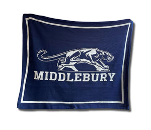 Middlebury Panther Knit Blanket
