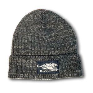 Middlebury Panther Cable Knit Beanie (Charcoal)