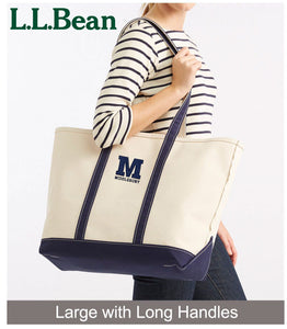 Zippered Top Canvas Boat Tote with Handles : Large