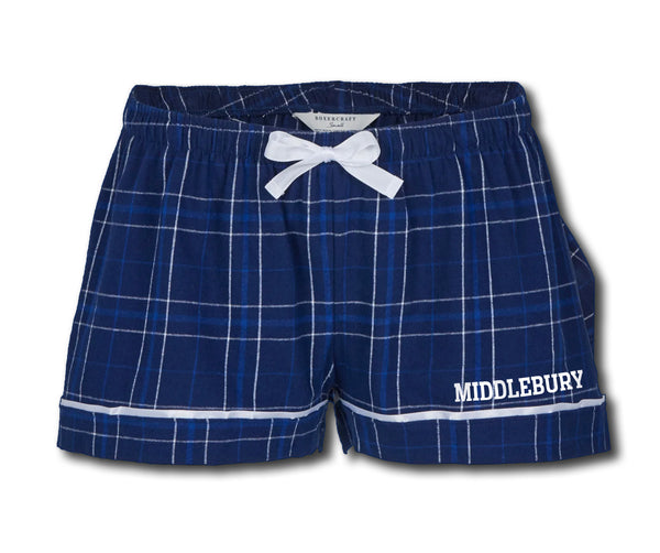 Women's Middlebury Flannel Shorts (Navy Field Day)