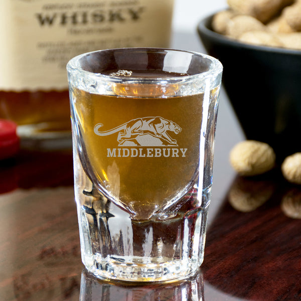 Middlebury College Fluted Shot Glass
