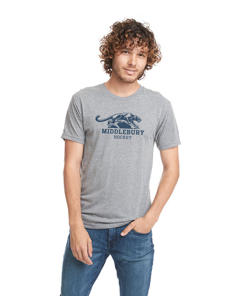 Middlebury Panther Hockey T-Shirt (grey-triblend)