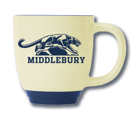 Middlebury Panther Mug 14oz (almond/navy)