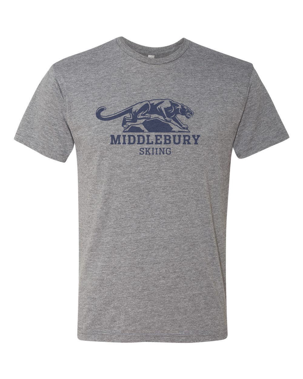 Middlebury Panther Skiing T-Shirt (grey-triblend)