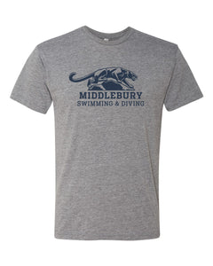 Middlebury Panther Swimming & Diving T-Shirt (grey-triblend)