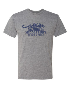 Middlebury Panther Track & Field T-Shirt (grey-triblend)