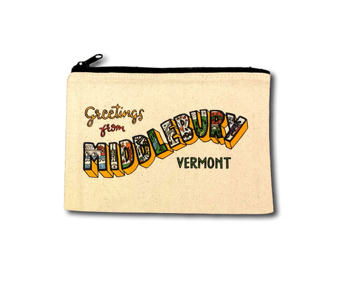 Greetings from MIDDLEBURY Zipper Supply Bag