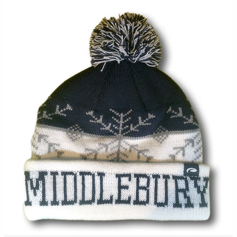 Middlebury Snowflake Hat (Navy-Top)