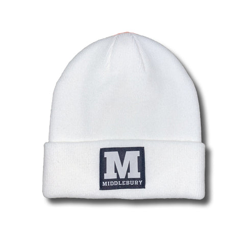 Middlebury Cuff Knit Hat (White)