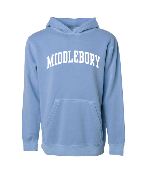 Youth Pigment Dyed Pullover Hooded Sweatshirt:  PIGMENT LIGHT BLUE