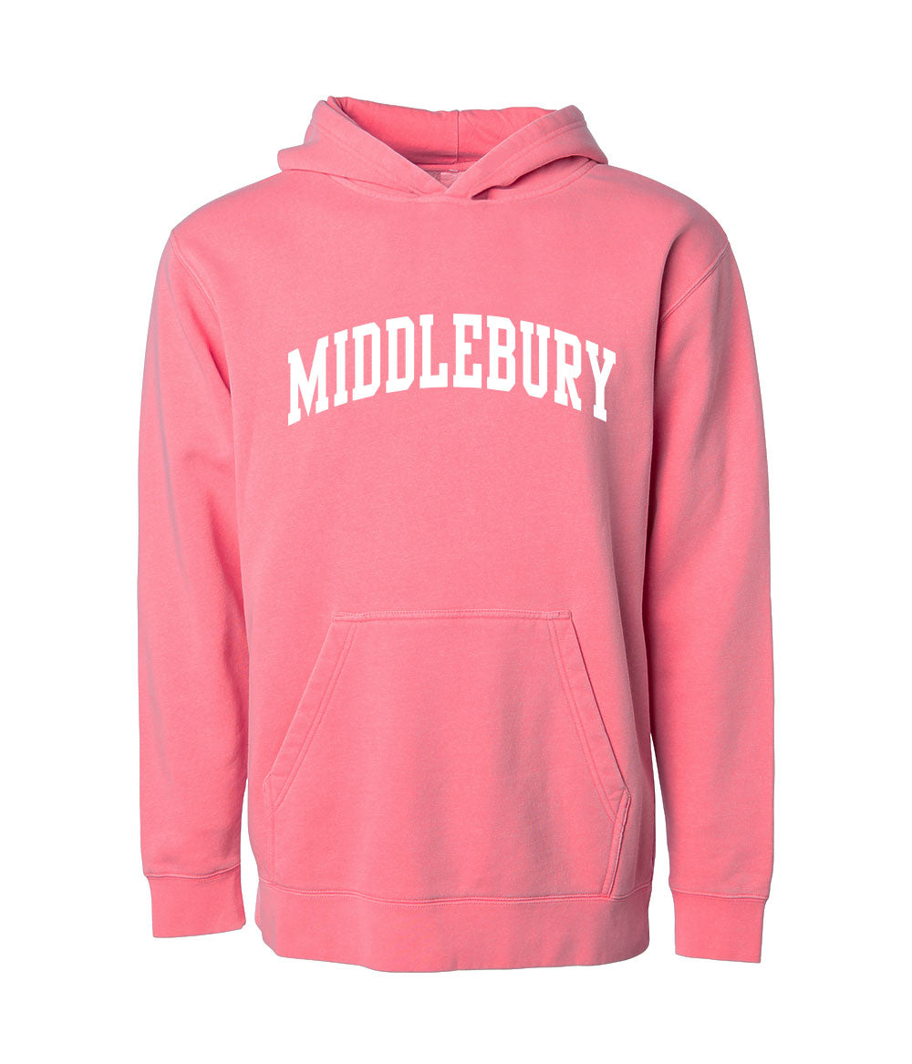 Youth Pigment Dyed Pullover Hooded Sweatshirt:  PIGMENT PINK