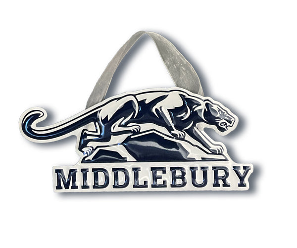 Middlebury Panther Mini Tin Tacker Ornament