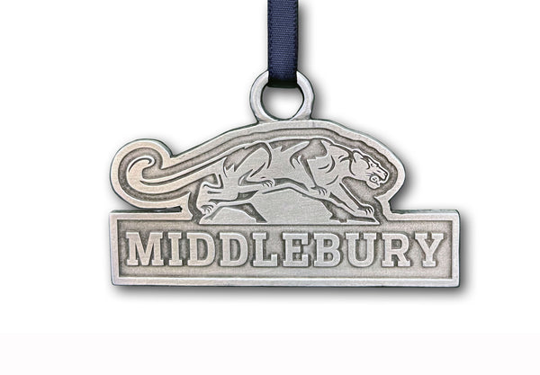 Pewter Middlebury Panther Ornament
