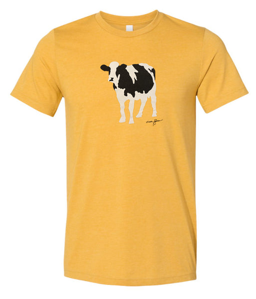 Rubin Cow Shirt - TriBlend (mustard)