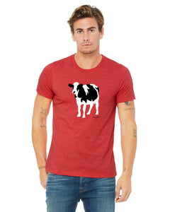 Rubin Cow Shirt - TriBlend (Vintage Red)